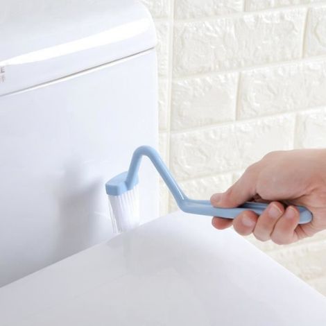 Accessoires de nettoyage de salle de bain, brosse de nettoyage de toilette Portable, coin avec poignée pliant (1/4)