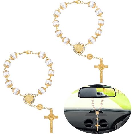 Chapelet de Voiture pour Rétroviseur, 2 Pièces Miroir de Voitur