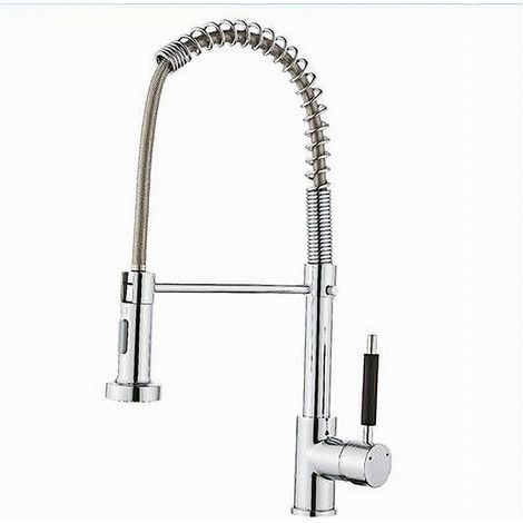 Cleafe - Rubinetto Miscelatore Con Doccetta Lavello Isola Per Cucina Canna Alta 87466 - (1/5)