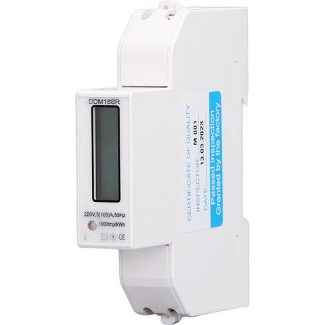 Gleichstrom-220-V-Energiezähler mit LCD-Anzeige, IP51 wasserdicht, Fernbedienung RS485, Einphasen-Stromverbrauchsüberwachung 5–100 A (1/5)