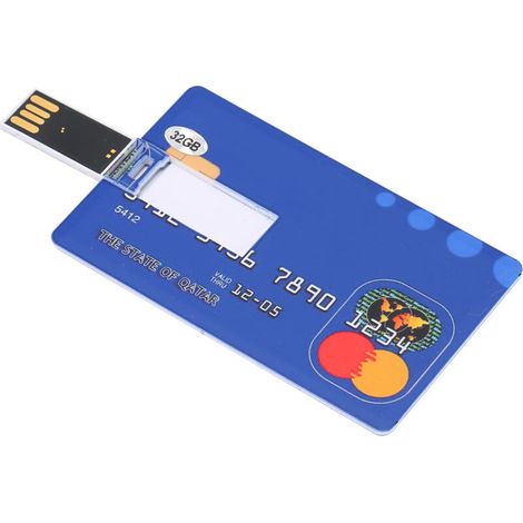 Clé USB Carte Bancaire - Stockage Portable 32 Go pour Transfert de Fichiers Rapide