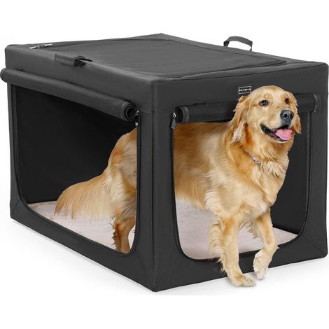 Hundebox faltbar für große Hunde, Transportbox Auto, atmungsaktiv, L (1/5)