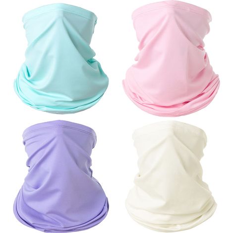 4 pièces Cache-cou, tissu extensible, masque facial, bandana, pour vélo, pêche, randonnée (1/5)