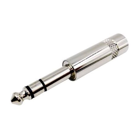 Jack 6.35 mm mâle, droit TRU COMPONENTS 1408829 Nombre de pôles: 3 stéréo argent 1 pc(s) S809611 (1/2)