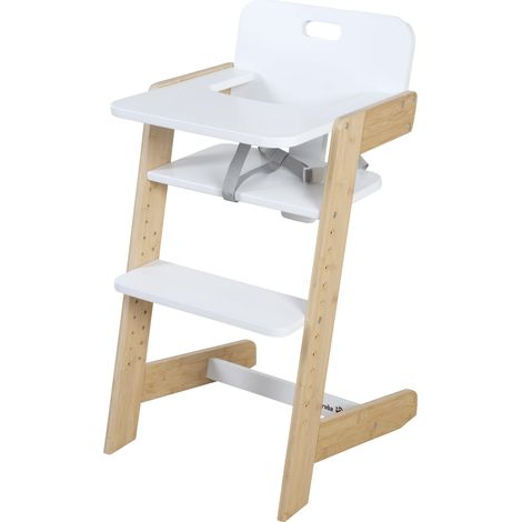 Chaise Haute Bébé Nature Up en Bambou Évolutive avec Plateau (1/5)