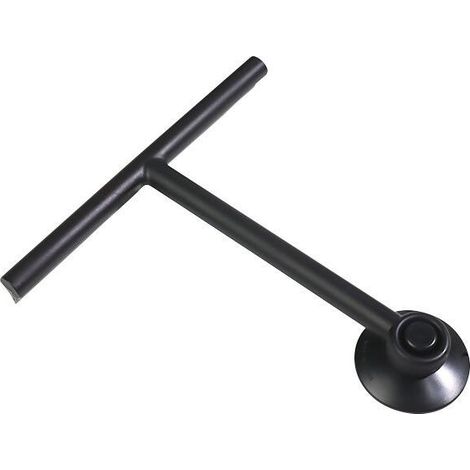 Shower Scraper with Suction Cup Holder - Black - Bathroom Window Squeegee - Silicone Window Hook Including Shower Accessories, Household Cleaning Equipment (1/4)