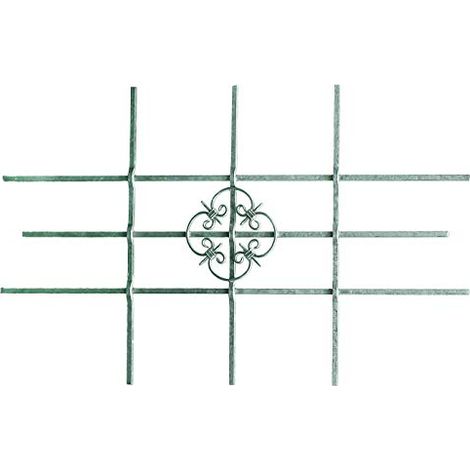 Alberts 553548 Inferriata Salisburgo, inferriata per finestre per esterni come protezione antieffrazione, zincata a caldo, 1140 x 690 mm, accorciabile fino a 590 x 390 mm (1/4)