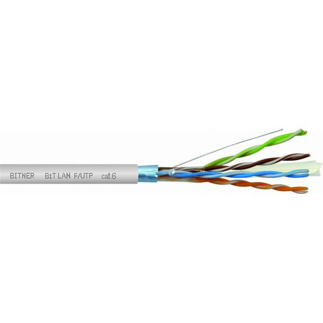Cavo FTP 4X2X0.54 (23AWG) cat. 6 350MHz schermato in PVC Bitner TI0048