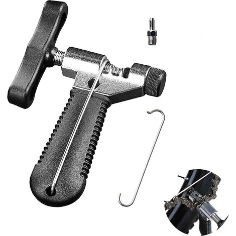 Outil de Chaîne de Vélo Universel, Outil Universel pour Chaîne de Vélo, Trousse D'outils de Chaîne de Vélo, avec 3 Paires Attache Rapide Chaîne, Crochet Outil, pour Enlever la Chaîne de Vélo (1/5)