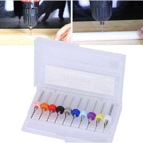 10-teiliges Set Hartmetall-Mikrobohrer für 0,3–1,2 mm CNC-Rotationsbohren von Leiterplatten (1/5)