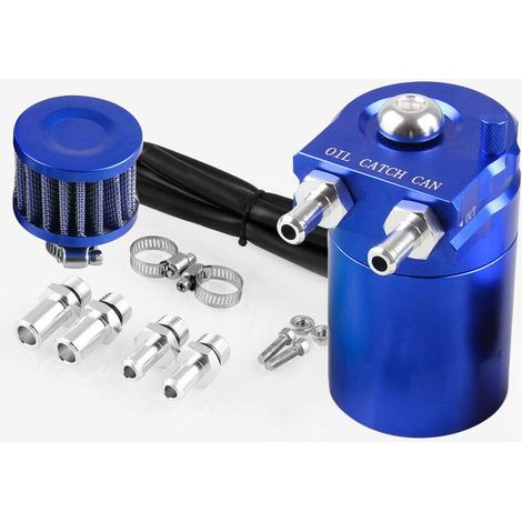 Universal-Ölauffangbehälter, 300 ml, Luftfilter-Entlüftung, Motorabscheider, Öltank, Auto-Ölauffangbehälter (blau)
