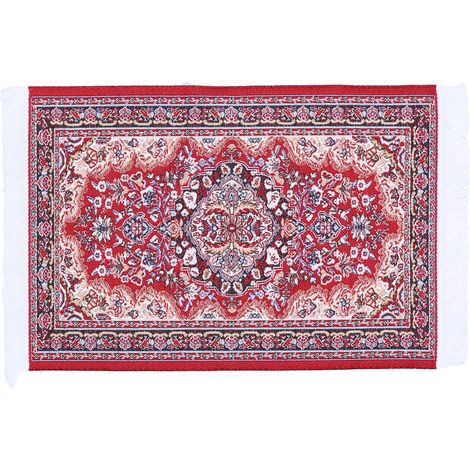 Tapis tissé pour maison de poupée à l'échelle 1:12, accessoire de décoration miniature unique et exquis n° 2 (1/5)