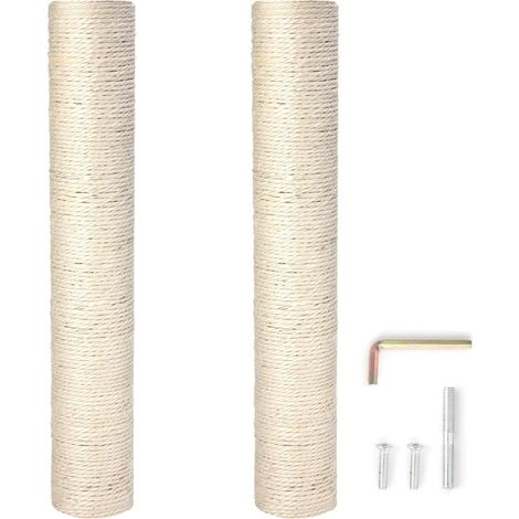 Poteau de grattoir pour Chat, avec Brosse de Massage Auto-toiletteuse, Champignon 18,9" en Corde de sisal, Griffe à gratter, Jouet interactif pour Chats d'intérieur (1/5)
