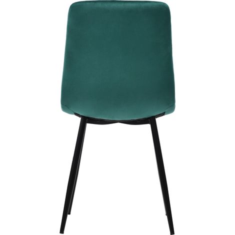 Ensemble table à manger 5 pièces, table ronde 100 cm avec 4 chaises, plateau MDF blanc, pieds métal doré, chaises velours vert, salle à manger cuisine (1/5)