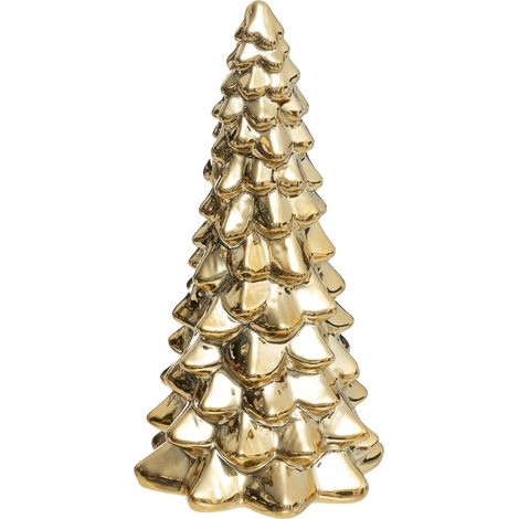 Déco de Noël Sapin en céramique Dorée H 22 cm - Feeric Christmas