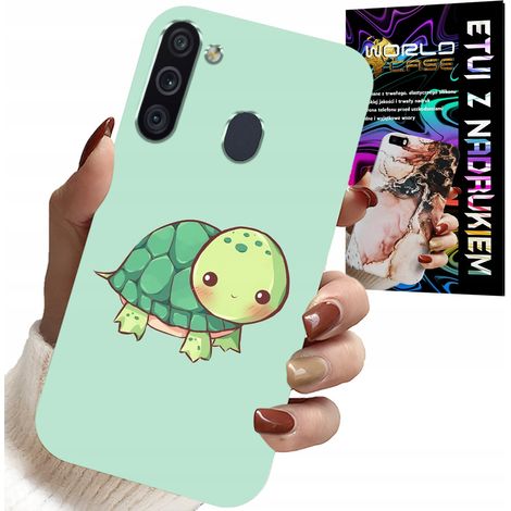 Hülle für Samsung Galaxy A21 – niedliche Schildkrötenmotive für Kinder + Glas (1/5)