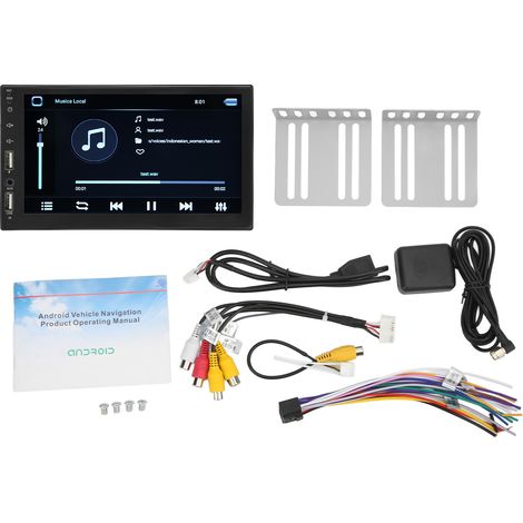 Autoradio 7 pouces écran tactile Bluetooth GPS Navigation Multimédia avec Caméra de Recul pour Android 10.1 (1/5)
