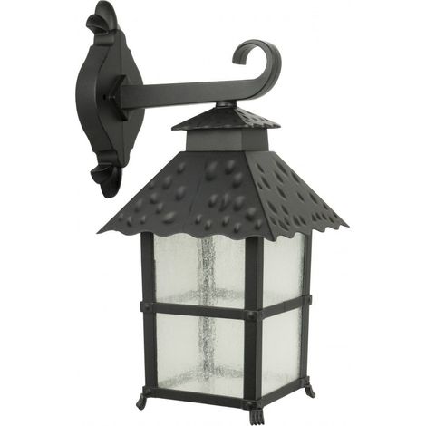 Applique esterno SU-MA Cadiz nero 1 luce E27 IP43 41cm (1/5)