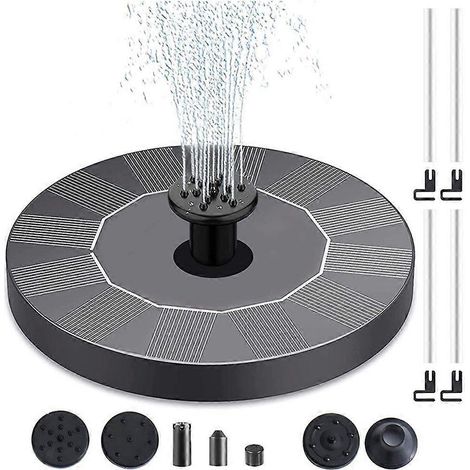 Fontaine solaire, pompe solaire pour bassin, pompe à eau solaire, pompe solaire flottante pour bassin de jardin, fontaine, abreuvoir à oiseaux, aquarium