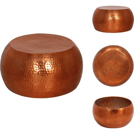 Table basse laiton Ø55x28 cm aluminium - Table Basse - Tables Basses - Table Latérale - Bout De Canapé (1/5)