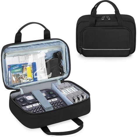 Sac pour Étiqueteuses Compatible avec Brother PT-D220/ PT-D210, Noir (1/5)