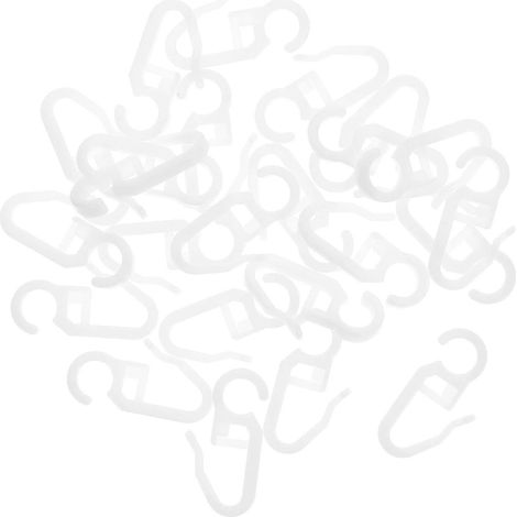 Set mit 24 Duschvorhanghaken aus Kunststoff, leichtgängige, rostfreie Ringe für die Duschstange im Badezimmer. (1/5)
