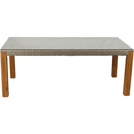 Teneriffa Set 13tlg. 6 Sessel mit Sitzkissen, 1Tisch 200x100