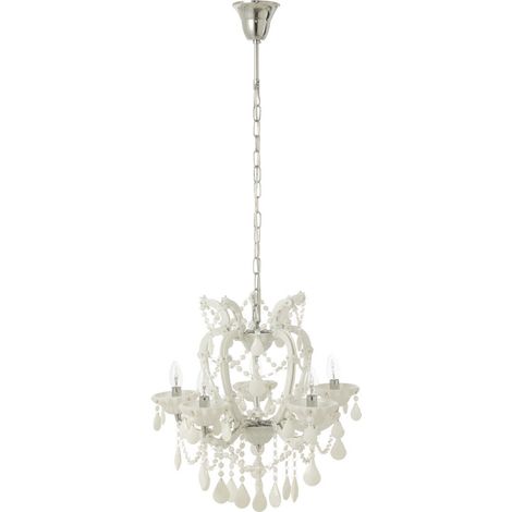 Lustre en Verre "Antique" 57cm Blanc