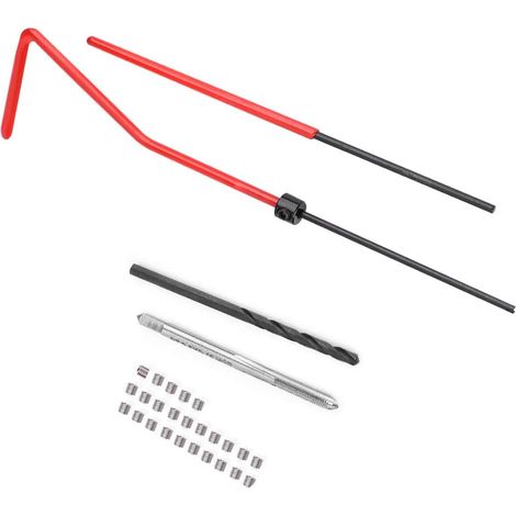 Kit de Réparation de Filetage, Kit de Réparation de Filetage M2,5x0,45 de Taraudage en Acier Inoxydable 30 Pièces de de pour Femelle (1/4)