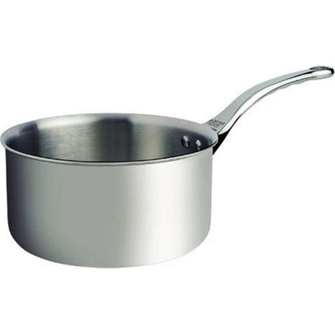 De Buyer 3706.14 \'Affinity\' Casserole - Multicouche Inox - Queue Fonte d\'Inox - Diamètre 14 cm