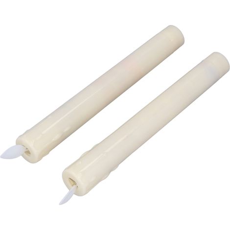 Lot de 2 bougies LED en plastique, bougies LED longues et chaudes, idéales pour créer une ambiance festive lors d'anniversaires ou de mariages. (1/5)