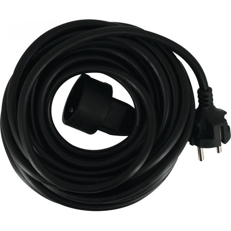 Verlängerungskabel Weichschwarz H05 VV-F 3G 1,5 mm² 10