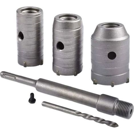 FENOPLASTICASet scies cloches trépan Ø30/40/50mm - Trépan béton 350mm SDS Plus - Tige extension - Pointe carbure - Professionnel