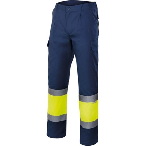 Pantalon Trabajo 3Xl Al.Vis.  65% Poli 35% Alg Amarillo Fluo