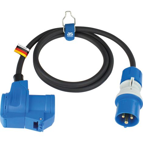 CEE Verlängerung Stecker Kupplung 16A 1,5m H07RN-F 3G2,5 IP44 (1/2)