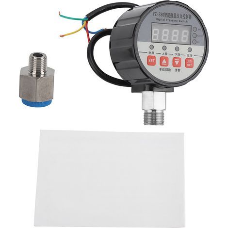 Contrôleur de pressostat numérique 220V, précision 0-2Mpa 0.5% FS pour pompe à eau, compresseur d'air (1/5)