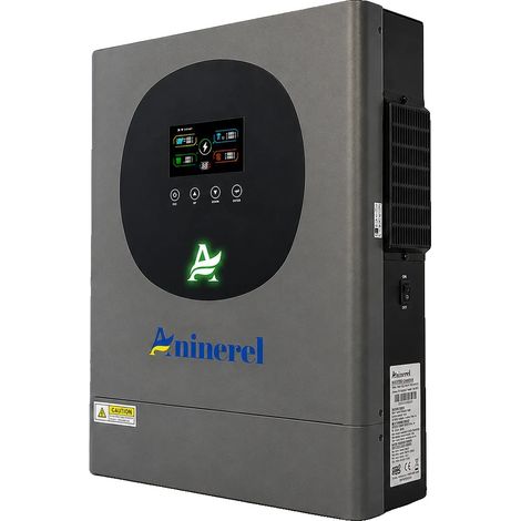 Inversor solar híbrido, potencia nominal de 6200 W, voltaje de batería de 48 V, entrada fotovoltaica máxima de 6500 W, potencia pico de 12400 VA, salida de CA dual. (1/5)