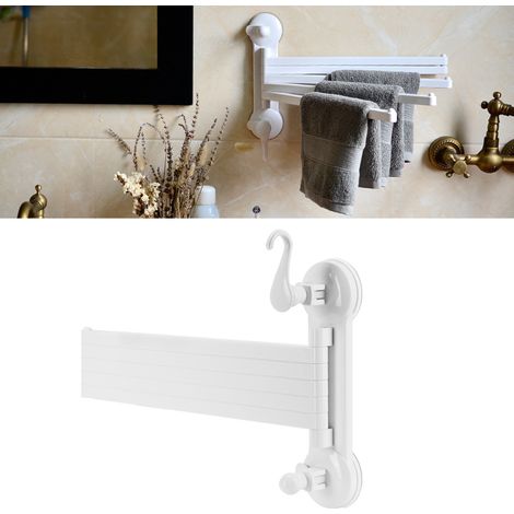 Porte-serviettes mural rotatif à 5 bras pour salle de bain et cuisine (1/5)