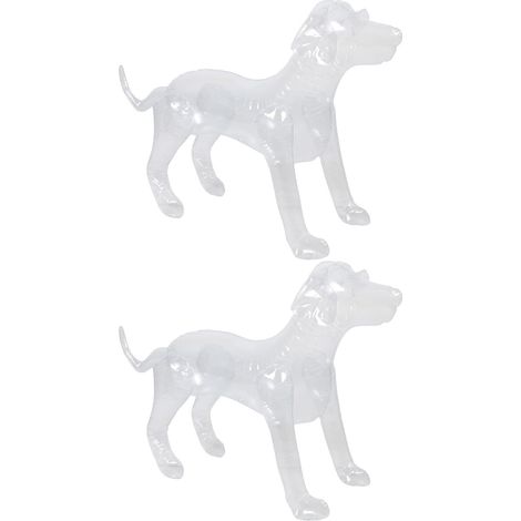 2 Pièces Mannequin Posture Debout Transparent Gonflable Chien 31,5 Pouces de en PVC Vue à 360 Degrés pour Exposition de Vêtements pour Chiens pour Animaleries (1/5)