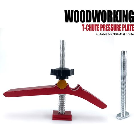 Comme le montre l'image, il s'agit d'un ensemble à double usage. plaque de pression pour le travail du bois, bloc de serrage fixe pour établi, rainure en T réglable, outils de bricolage pour le travai (1/4)