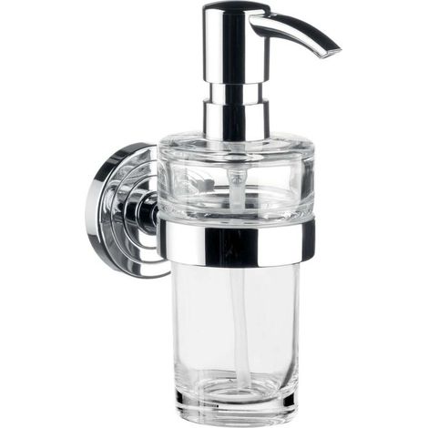 Emco Polo 072100101 Distributeur de savon liquide cristal clair, doseur en plastique, 130 ml (1/4)