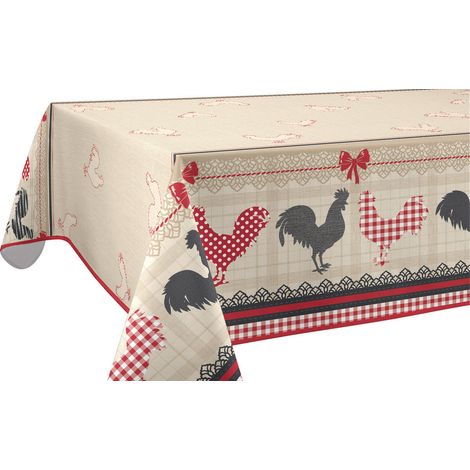 Nappe Anti-taches Coq - Rectangle 150 x 300 cm