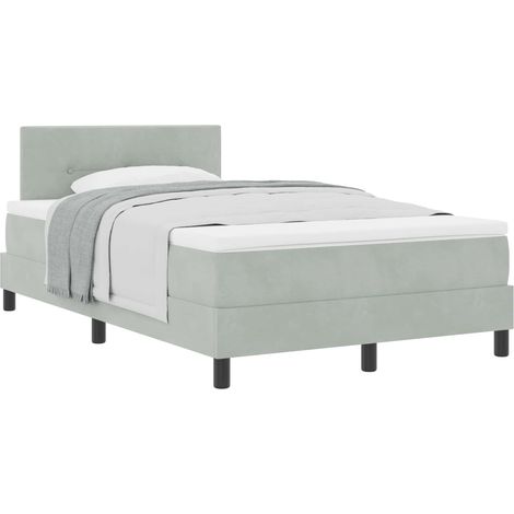 Maison Exclusive - Boxspringbett mit Matratze Hellgrau 120 x 200