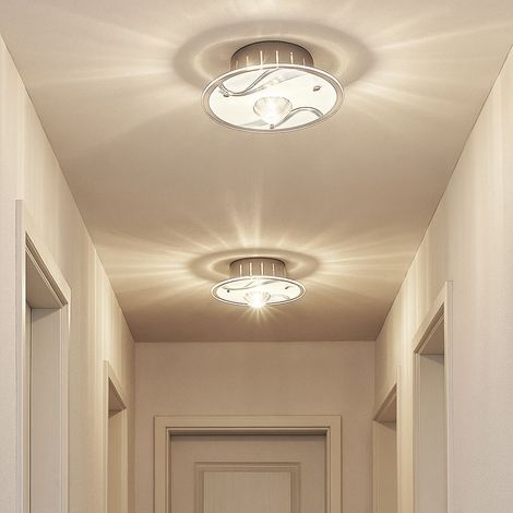 Luce a soffitto Luce a soffitto Luce di cristallo Luce di design Metallo, vetro a specchio, cristalli di vetro, vetro 1x G9, D 18 cm, set di 2