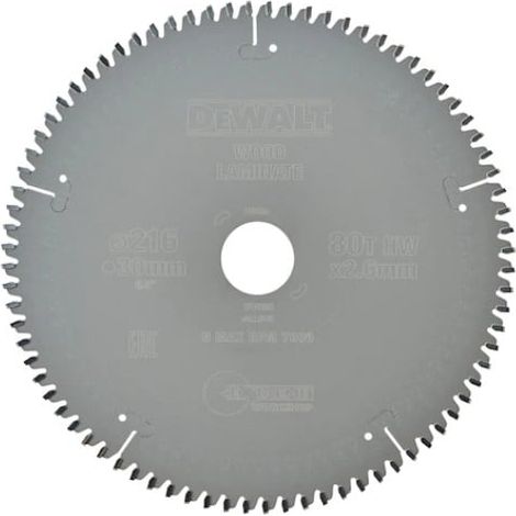DEWALT DT4286 EXTREME WORKSHOP for wood 216mm x 30mm x 80T