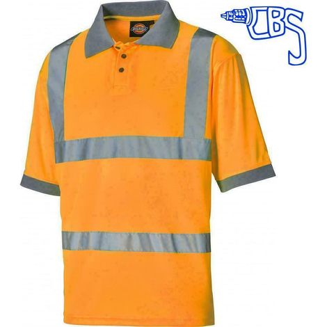 DICKIES Orange HI-VIS Polo Shirt Medium SA22075