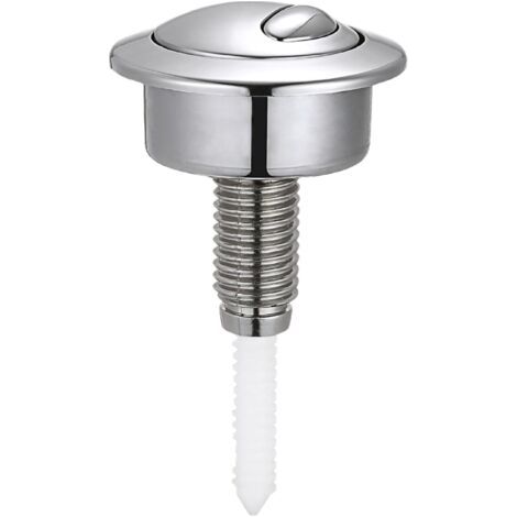 Boutons Poussoirs Chasse D'eau, Bouton Chasse D'eau WC de Toilette, Chromé T2236CP, Compatible avec valve Optima 49, Matériau ABS, Argent (1/5)
