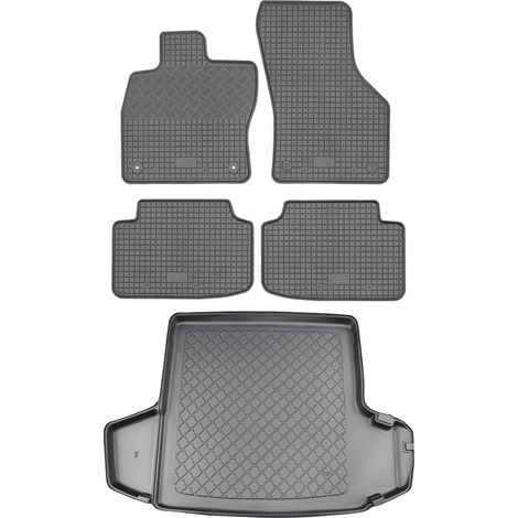 Skoda Octavia III 5E Kombi (5 puertas) de 05.2013 a 05.2020. JUEGO: alfombrillas de goma para coche + alfombrilla para maletero.