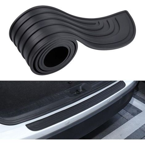 Protection Pare Choc Voiture,90cm x 7cm Protection de Seuil de Chargement en Caoutchouc, Protecteur Pare-Chocs Arrière Autocollante,Compatible avec la Plupart des Voitures (1/4)