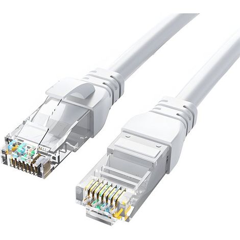 Câble Internet 10 mètres - CAT6 - Câble de brassage - UTP CCA - Câble Ethernet - RJ45 - Câble LAN - Câble réseau - Gris (1/5)